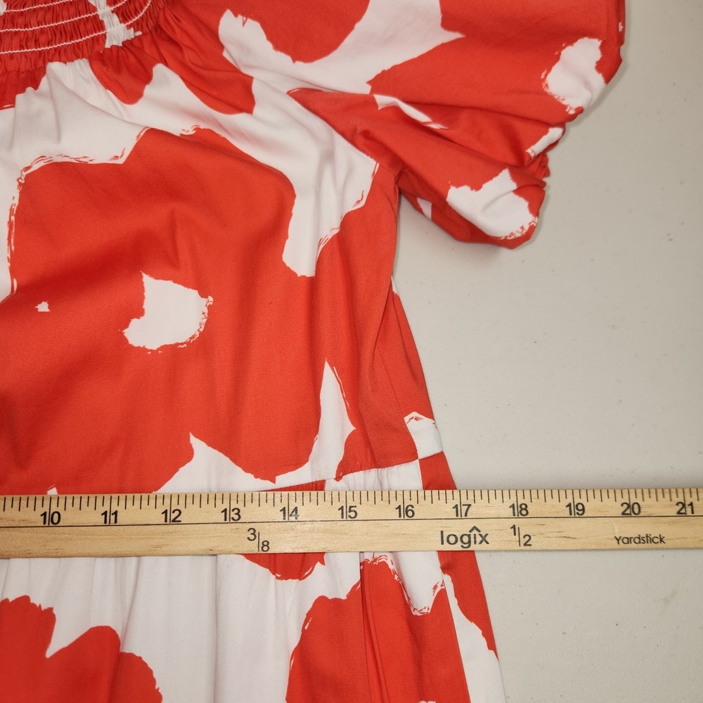 Crosby Mollie Burch Orange And White Gen Maxi Dress Poppy W/pockets Preppy *Read - Picture 9 of 15